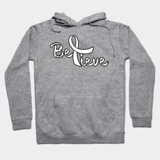 Believe Lung Cancer Shirt Lung Cancer Support Gift Hoodie